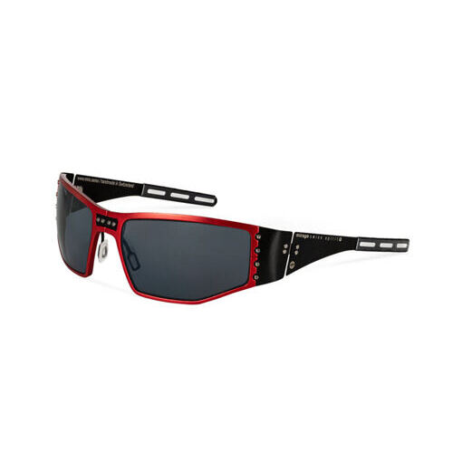 Klausen - Die Helmbrille mit Kanten rot